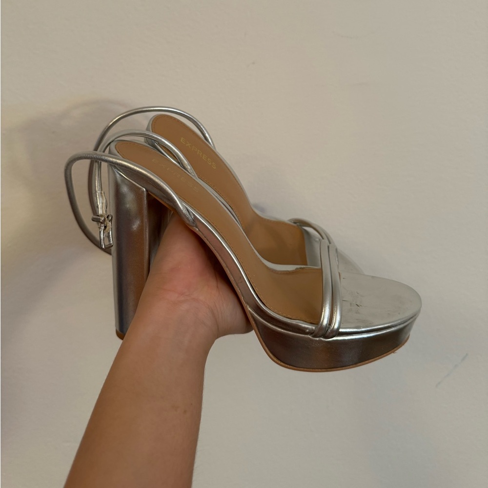 Express silver heels